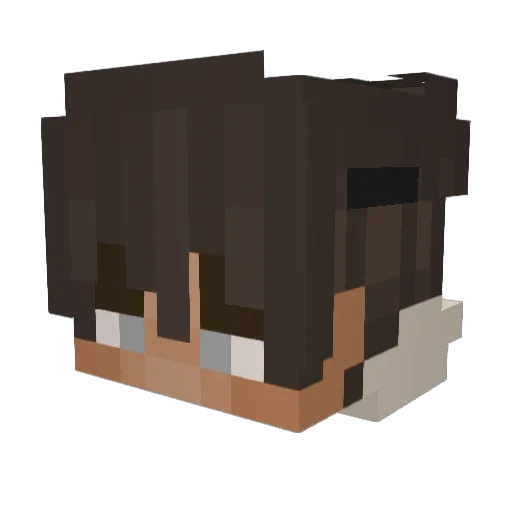 OzZaniTYT87 Minecraft avatar head, 3D render