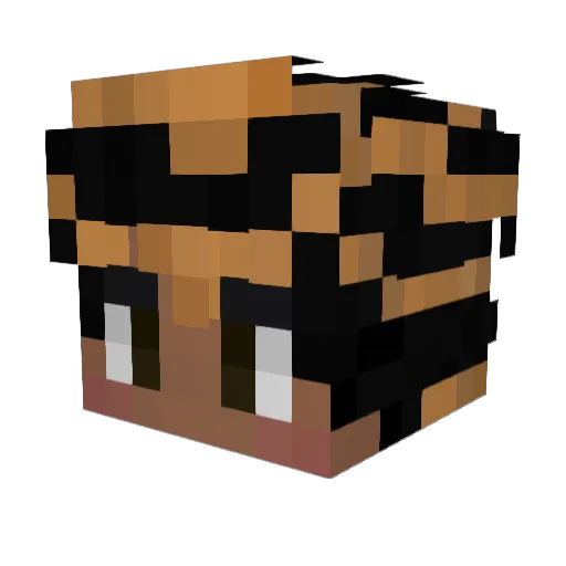 Oz_irl Minecraft avatar head, 3D render