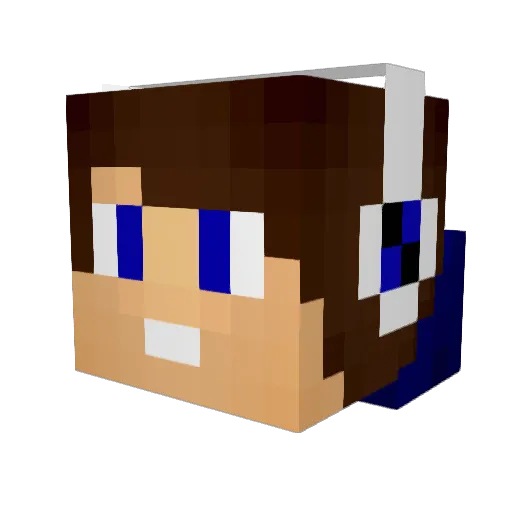 OzaSo Minecraft avatar head, 3D render