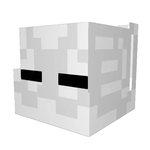 Ozahl Minecraft avatar head, 3D render