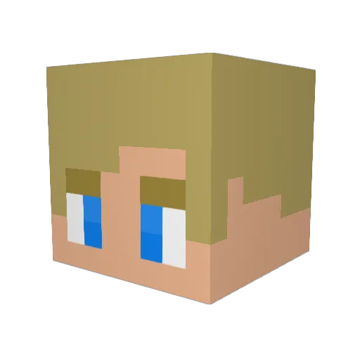 OzakM Minecraft avatar head, 3D render