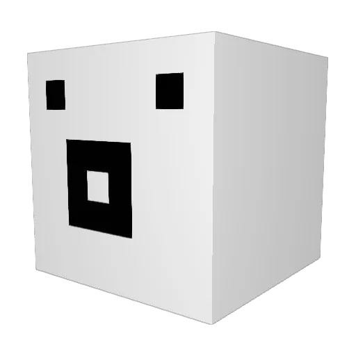Ozarte Minecraft avatar head, 3D render