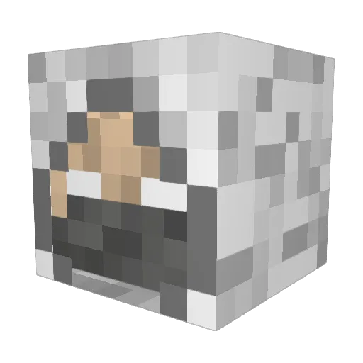Ozballer31 Minecraft avatar head, 3D render