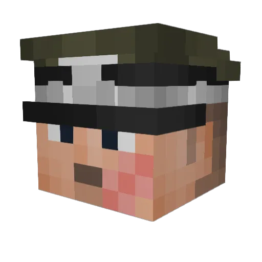 Ozdor Minecraft avatar head, 3D render