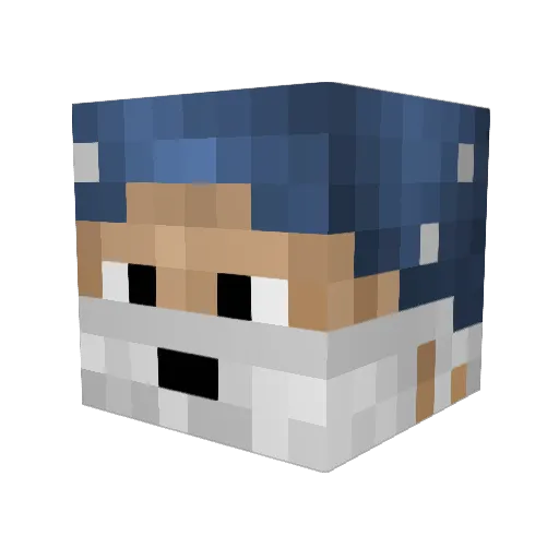 OzdustBroom Minecraft avatar head, 3D render