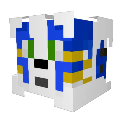 Ozeida Minecraft avatar head, 3D render