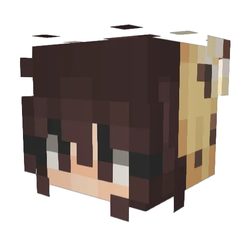Ozelinda Minecraft avatar head, 3D render