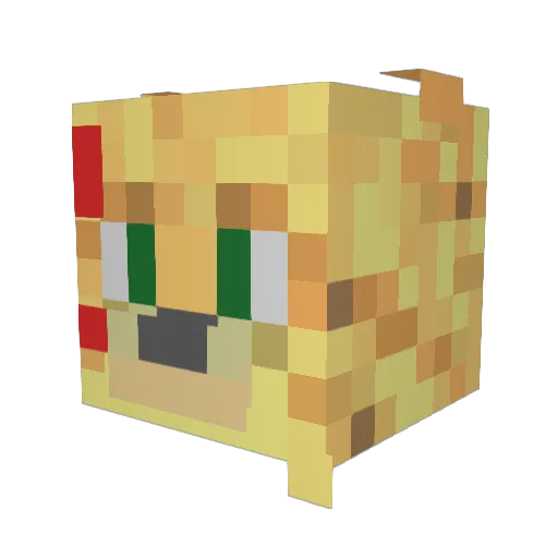 Ozelot_King_64 Minecraft avatar head, 3D render