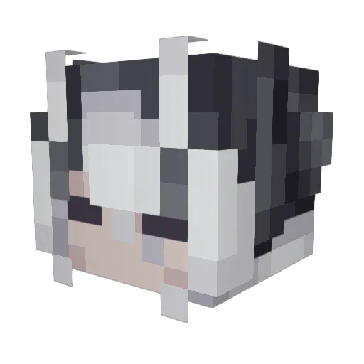 OzenSan Minecraft avatar head, 3D render