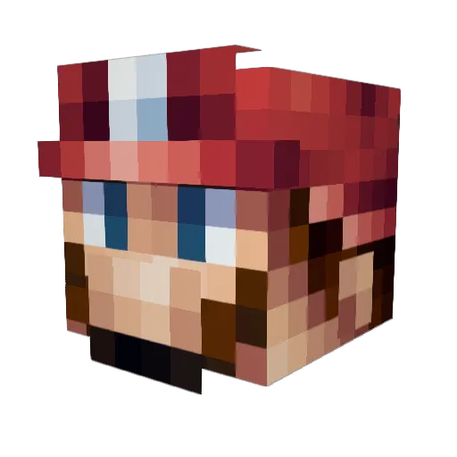 Ozeotropo Minecraft avatar head, 3D render