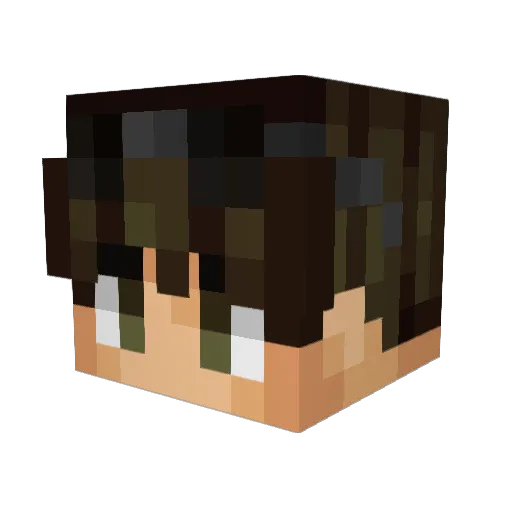 Ozeqaris Minecraft avatar head, 3D render
