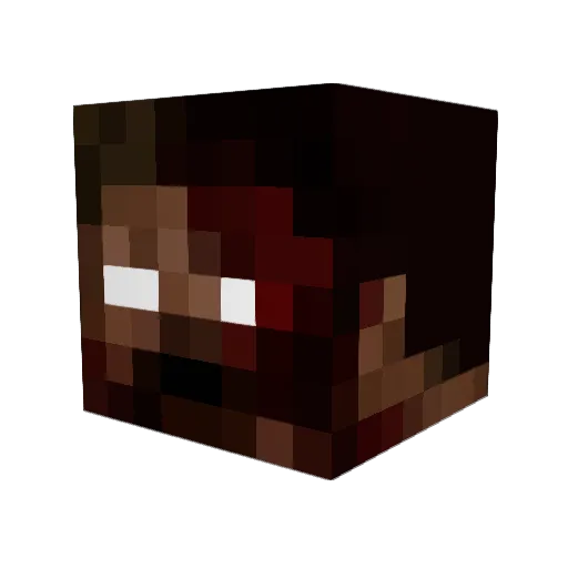 Ozerko Minecraft avatar head, 3D render