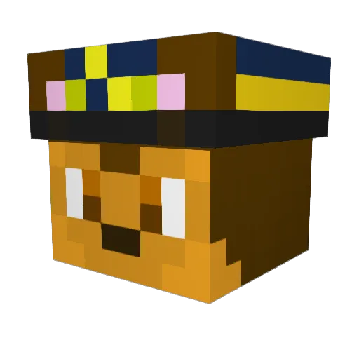 Ozfield Minecraft avatar head, 3D render