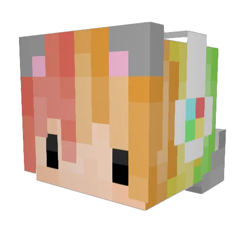 Ozgurcann Minecraft avatar head, 3D render