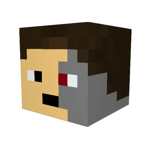 Ozinator5000 Minecraft avatar head, 3D render
