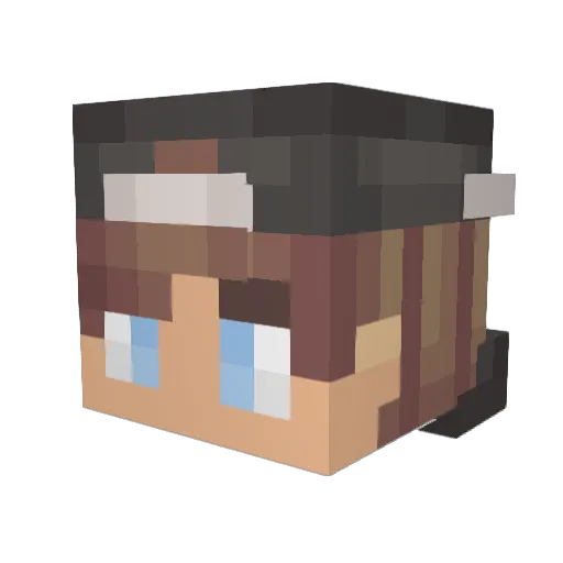 Ozio_ Minecraft avatar head, 3D render