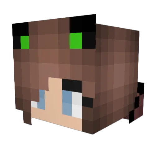 OziqPL Minecraft avatar head, 3D render