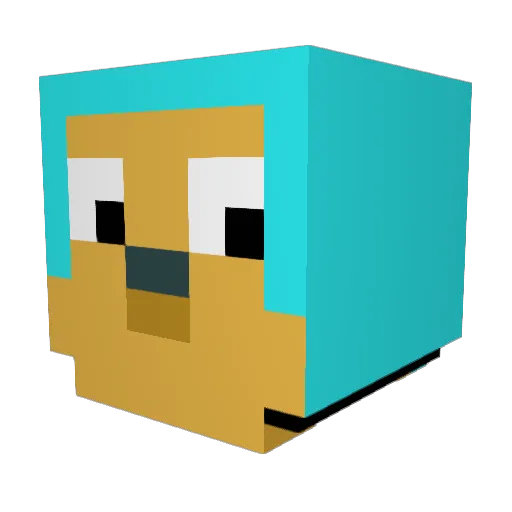 Ozkokun Minecraft avatar head, 3D render