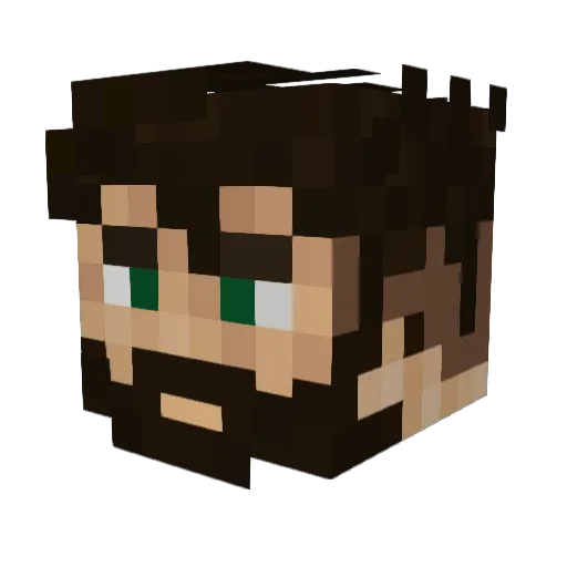 Ozoa Minecraft avatar head, 3D render