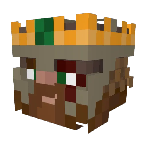 Ozobug Minecraft avatar head, 3D render
