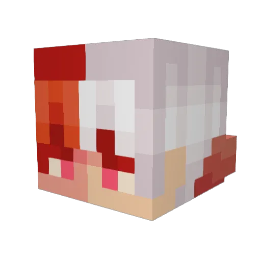 OzokiRaven Minecraft avatar head, 3D render