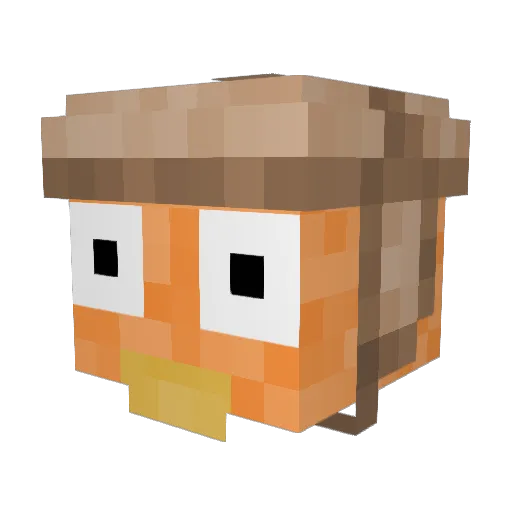 OzoneP Minecraft avatar head, 3D render