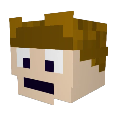 Ozonev1 Minecraft avatar head, 3D render