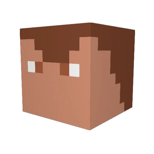 Ozotrix Minecraft avatar head, 3D render