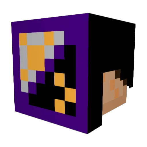 Ozrios Minecraft avatar head, 3D render