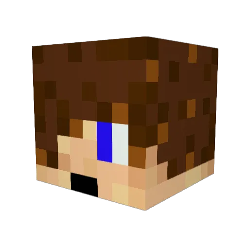 Ozurak Minecraft avatar head, 3D render