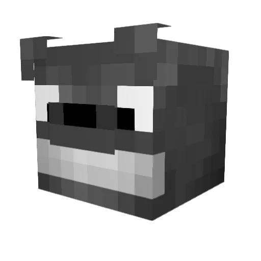 Ozwall Minecraft avatar head, 3D render