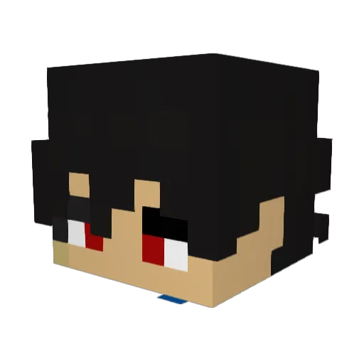 Ozypath Minecraft avatar head, 3D render