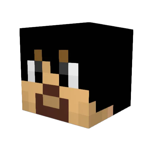 Ozyrius Minecraft avatar head, 3D render