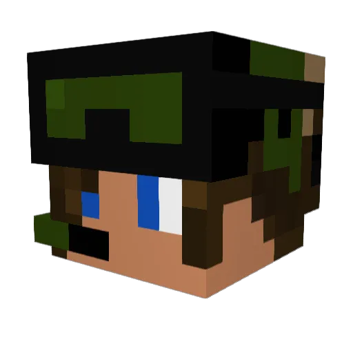 Ozytab Minecraft avatar head, 3D render