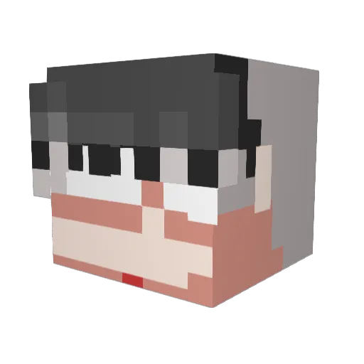 Ozz2z Minecraft avatar head, 3D render