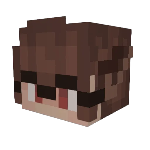 Ozzburr Minecraft avatar head, 3D render