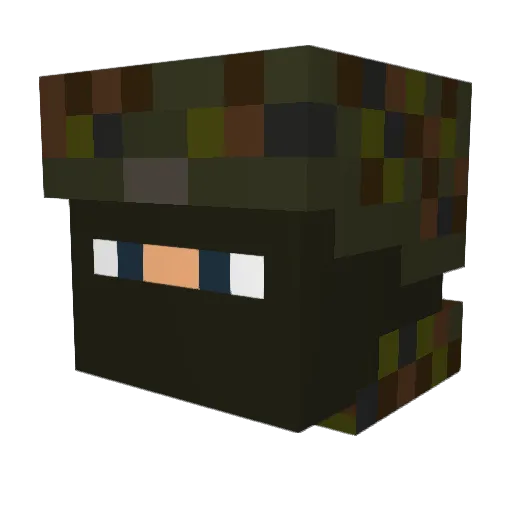 OzziFPS Minecraft avatar head, 3D render