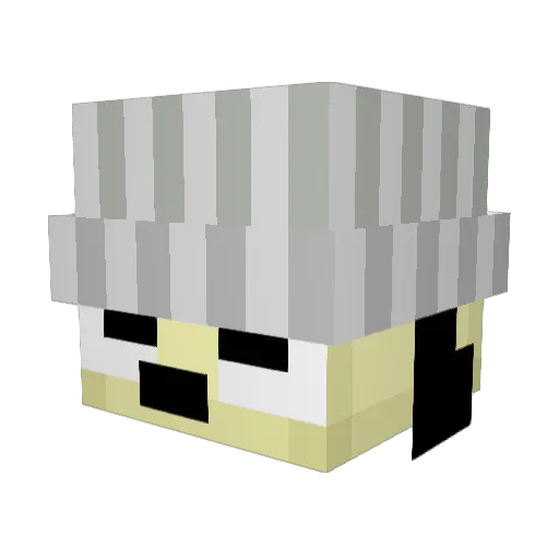 OzziHM Minecraft avatar head, 3D render