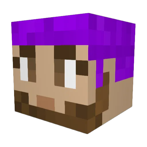 OzzieAt Minecraft avatar head, 3D render