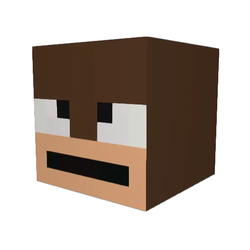 OzzieClean3434 Minecraft avatar head, 3D render