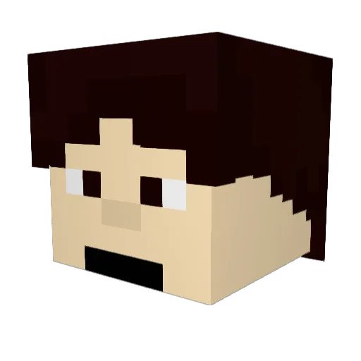 OzzieIro Minecraft avatar head, 3D render
