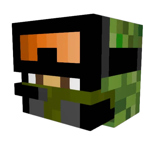Ozzie_Dog Minecraft avatar head, 3D render