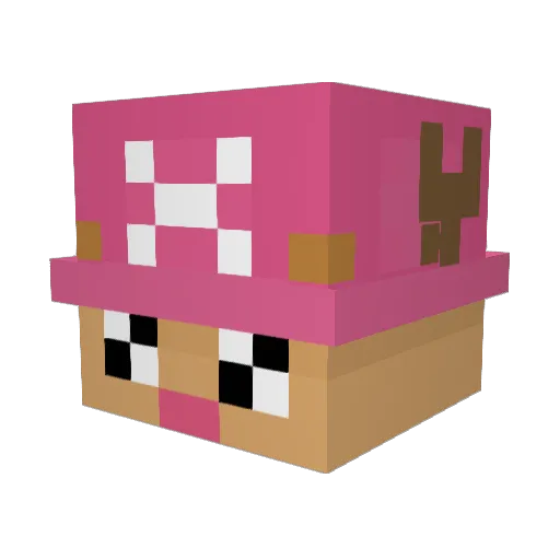 Ozziene Minecraft avatar head, 3D render