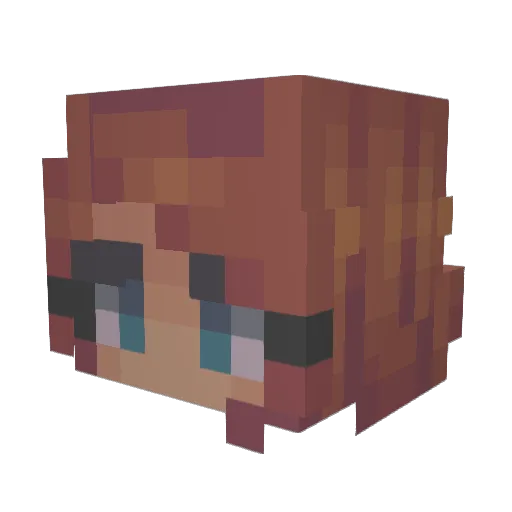 Ozzieskingdom Minecraft avatar head, 3D render