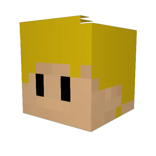 Ozziric Minecraft avatar head, 3D render