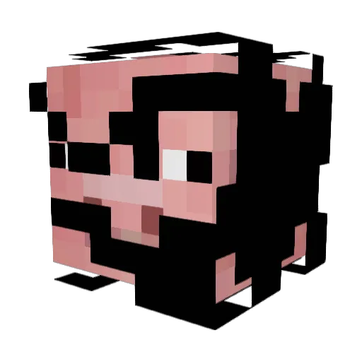 Ozzycle Minecraft avatar head, 3D render