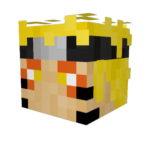 P00NICE Minecraft avatar head, 3D render
