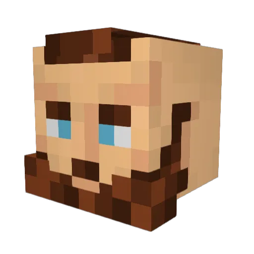 P00head Minecraft avatar head, 3D render
