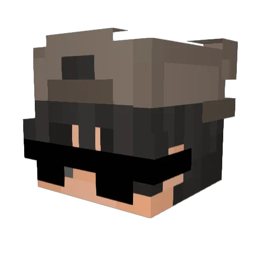 P00kiy Minecraft avatar head, 3D render
