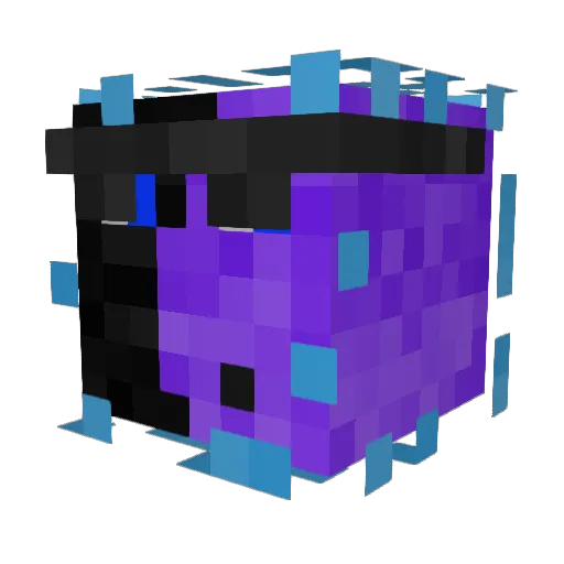 P02NY Minecraft avatar head, 3D render